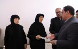 دیدار استاندار ایلام با خانواده‌ شهدای جنگ ۴۰ روزه در ایوان